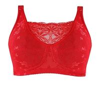 Baumwolle Mastektomie BH Bandeau Frauen Post Chirurgische Pflege Bralettes Tube Top Mit Prothese Taschen Pflege Sport Unterwäsche (Color : Red, Size : 46/105D)