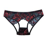 Baumwolle String Tanga Damen Hipster Spitzenslips Unterwäsche Mittlere Taille Bikinis Taillenslips Atmungsaktiv Bequeme Unterwäsche Seamless Slips Damen