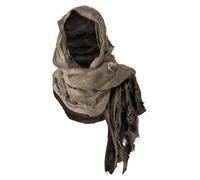 Baumwolle und Leinen LARP Mittelalterliche Ritter Renaissance Retro MantelDistressed Schal 70 x 200 cm (Khaki, one size)