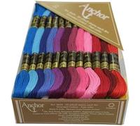 Baumwollgarnstränge. Regenbogenfarbenes Kreuzstichgarn-Set zum Basteln für Armbänder, Zahnseide, DIY-Haarring, 50 Knäuel, 2 Seiten mit je 25 Farbtönen, 8 m Kreuzstichgarn (2222)