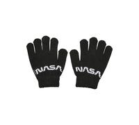 Baumwollhandschuhe MISTERTEE "MisterTee Unisex NASA Knit Glove Kids", Mädchen, Gr. L/XL, schwarz, 100% Polyacryl, Handschuhe (71890001-L) schwarz