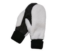 Baumwollhandschuhe URBAN CLASSICS "Urban Classics Unisex Basic Sherpa Gloves", Damen, Gr. S/M, schwarz, sanftes weiß, 80% Polyester, 20% Polyacryl, Handschuhe (83874540-S) schwarz, sanftes weiß