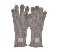 Baumwollhandschuhe URBAN CLASSICS "Urban Classics Unisex Knitted Wool Mix Smart Gloves", Damen, Gr. S/M, erdgrau, 100% Polyacryl, Handschuhe Baumwollhandschuhe (97418302-S)