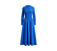 Baumwollkleid mit Zopfmuster-Oberteil M Blue