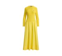 Baumwollkleid mit Zopfmuster-Oberteil XXL Yellow