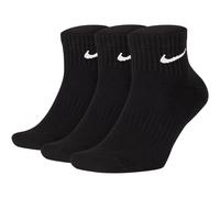 Baumwollknöchelsocken Nike EVERYDAY CUSHIONED QUARTER (3 PAIRS) schwarz SX7667-010 - L
