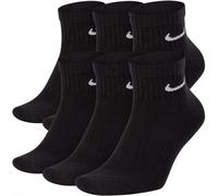 Baumwollknöchelsocken Nike EVERYDAY CUSHIONED QUARTER (6 PAIRS) schwarz SX7669-010 - L