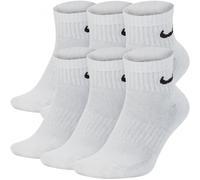 Baumwollknöchelsocken Nike EVERYDAY CUSHIONED QUARTER (6 PAIRS) weiß SX7669-100 - S
