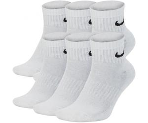 Baumwollknöchelsocken Nike EVERYDAY CUSHIONED QUARTER (6 PAIRS) weiß SX7669-100 - XL