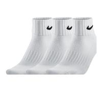 Nike Herren Socken One Quarter – 3er Pack Value – Weiß/Schwarz – Größe 34/38 (S)