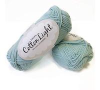 Baumwollmischgarn zum Stricken und Häkeln, 3 oder leicht, verschweißt, DK-Gewicht, Drops Cotton Light, 450 Meter pro Knäuel 27 Mint
