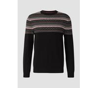 Baumwollpullover mit Norwegermuster 3XL schwarz 2178346.99X0.3XL