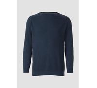 Baumwollpullover mit Raglanärmeln und Logo-Patch 3XL blau 2172184.5826.3XL