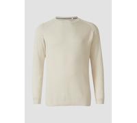 Baumwollpullover mit Raglanärmeln und Logo-Patch 4XL creme 2172184.9000.4XL