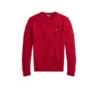 Polo Ralph Lauren Strickpullover mit Label-Stitching in Rot, Größe L