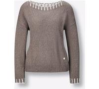 Baumwollpullover taupe 38