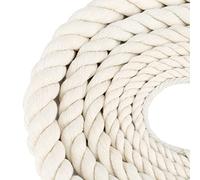 Baumwollseil Seil Kordel Kordelband 12mm 5M Tau Seil Cotton Rope Baumwollkordel Dickes Seil Makramee Garn Regenbogen DIY Set Garten Balkon Haus Deko Seil Beige