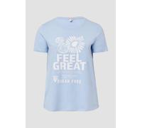 Baumwollshirt mit Frontprint 52 blau 2168451.50D0.52