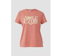 Q/S designed by - Baumwollshirt mit Frontprint orange - Gr. - L