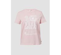 Baumwollshirt mit Frontprint L Rosa 2165356.41D0.L