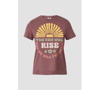 Baumwollshirt mit Frontprint M lila 2174766.44D1.M