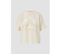 Baumwollshirt mit Frontprint S Beige 2167422.08D0.S