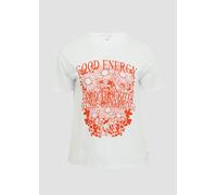 Baumwollshirt mit Frontprint und überschnittener Schulter 54 weiß 2168428.01D0.54