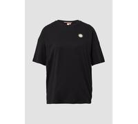 QS Baumwollshirt mit Rückenprint schwarz S