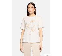 Baumwollshirt mit Rundhalsausschnitt Patch Cream/Beige 38