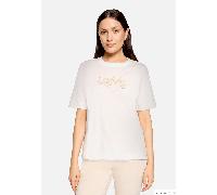 Baumwollshirt mit Rundhalsausschnitt Patch Cream/Nature 46