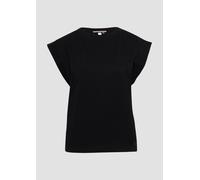 Baumwollshirt mit überschnittenen Schultern M schwarz 2165263.9999.M