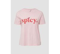 Baumwollshirt mit überschnittener Schulter und Frontprint 54 Rosa 2168452.41D0.54