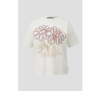 QS Baumwollshirt mit überschnittener Schulter