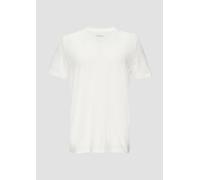 Baumwollshirt mit V-Ausschnitt und Flammgarnstruktur 3XL weiß 2153000.0120.3XL