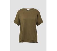 Baumwollshirt mit Wascheffekt und Rollsaum 46 Grün 2176733.7863.46