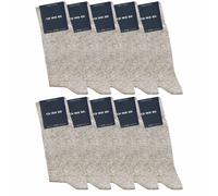 Baumwollsocken ohne Naht | Beste Qualität, Perfekte Passform | Damen & Herren (10 Paar) - Hellgrau Melange / 39 - 42
