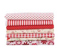 Baumwollstoff, 7 Stück Stoff Zum Nähen 50X50 Patchwork Stoffe Paket Stoffreste Kleidung Bettwäsche Vorhänge Tischdecken Handgefertigt Material Dekor Handgemachtes Schnittmuster Basteln Quilting