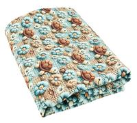 Baumwollstoff | Jerseystoff | Kinderstoff Schildkröten | 95% Baumwolle, 5% Elasthan | weich, stapazierfähig, elastisch, vielseitig zum Nähen | 50 cm x 150 cm | blau