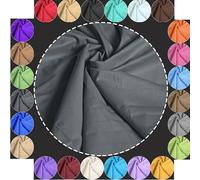 Baumwollstoff Meterware Uni Anthrazit 240cm MAXI BREITE 50cm Länge 100% Baumwolle Patchwork Dekostoff Baumwolle Stoffe Einfarbig zum Nähen