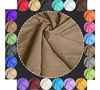 Baumwollstoff Meterware Uni Graubraun 240cm MAXI BREITE 50cm Länge 100% Baumwolle Patchwork Dekostoff Baumwolle Stoffe Einfarbig zum Nähen