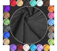 Baumwollstoff Meterware Uni Schwarz 240cm MAXI BREITE 50cm Länge 100% Baumwolle Patchwork Dekostoff Baumwolle Stoffe Einfarbig zum Nähen