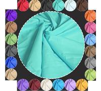 Baumwollstoff Meterware Uni Türkis 240cm MAXI BREITE 50cm Länge 100% Baumwolle Patchwork Dekostoff Baumwolle Stoffe Einfarbig zum Nähen