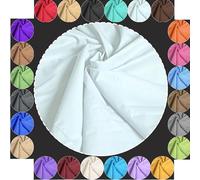 Baumwollstoff Meterware Uni Weiß 240cm MAXI BREITE 50cm Länge 100% Baumwolle Patchwork Dekostoff Baumwolle Stoffe Einfarbig zum Nähen