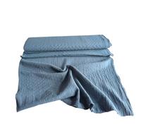 Baumwollstoff, Musselin, Gauze mit Lochstickerei, Jeansblau als Meterware zum Nähen, 50 cm