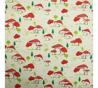 Baumwollstoff PILZE natur-multicolor
