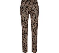 Stretch-Hose BONPRIX "Stretch-Hose bedruckt", Damen, Gr. 42, N-Gr, schwarz (schwarz paisley), Obermaterial: 97% Baumwolle, 3% Elasthan, slim fit, Hosen, mit Elasthan-Anteil, Slim fit Passform, mit mod