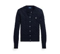 Baumwollstrickjacke mit Zopfmuster XL Blue
