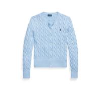 Baumwollstrickjacke mit Zopfmuster XL Blue