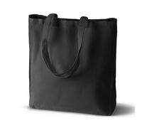 Baumwolltasche Schwarz 380x80x80x420 mm Griff: 70 cm - 220g/m2