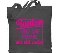 Baumwolltasche - Tante - Taschen - Tanten sind wie Mamas nur viel cooler - Unisize - Dunkelgrau - geschenke für die mit sprüche aunt beutel geschenk tasche tante. coole jutebeutel werdende tantes